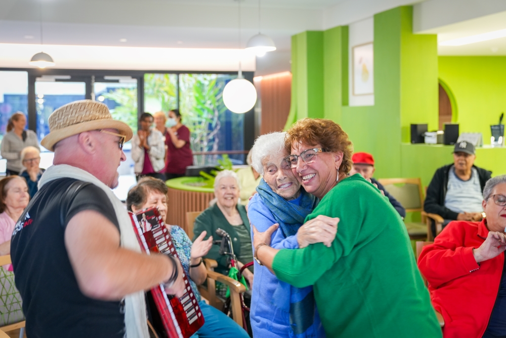 Dancing to accordion 